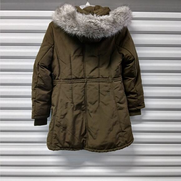 BCBGMAXAZRIA Women’s Faux Fur Hooded Parka Coat Winter Jacket Insulated Sz Small - Picture 2 of 14